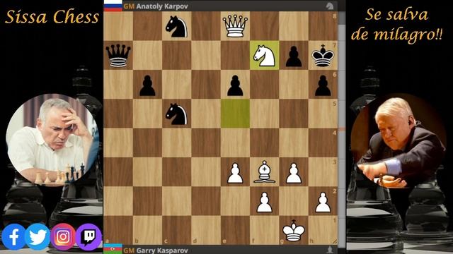 EL MILAGRO DE KASPAROV🔥!! Kasparov Vs. Karpov (Duelo Por El Título Mundial Sevilla 1987).