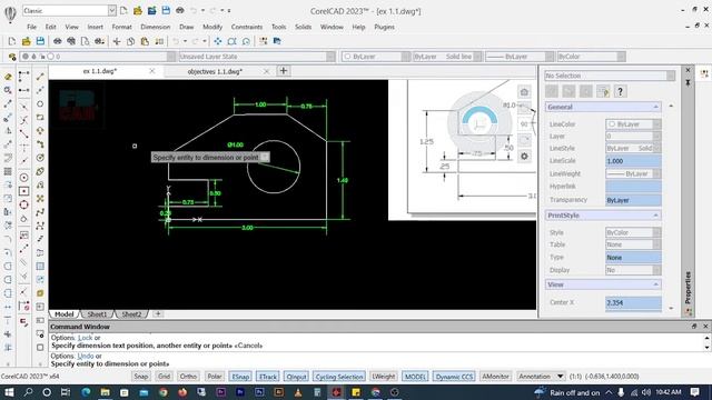 CorelCAD 2023 Tutorial Exercise 2 смотреть онлайн