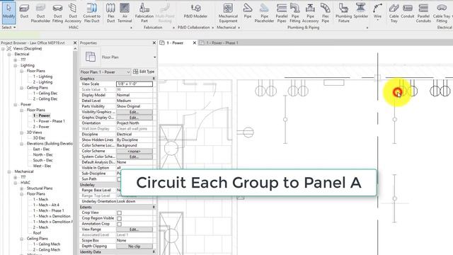 Remodels and Alternates in Revit MEP - 14 Elec Phasing Example Section A смотреть онлайн