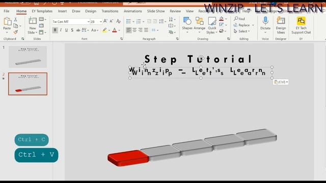 Step Animation Tutorial in Powerpoint || Winzip - Let's Learn || смотреть онлайн