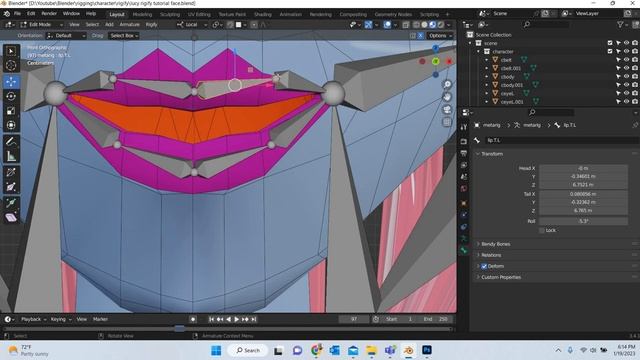 Blender 3.4, Character rigging tutorial - Human Metarig - part 2 смотреть онлайн
