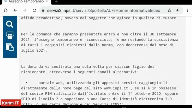 Ecco come fare domanda assegno unico 2021, assegno temporaneo figli, طريقة تقديم طلب شيك الأبناء смотреть онлайн