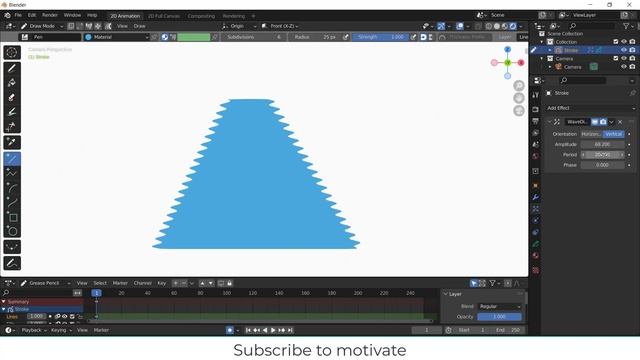 Wave Distortion Effect in Blender grease pencil смотреть онлайн