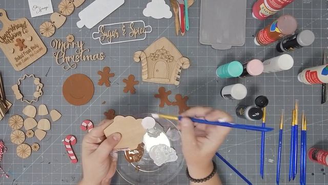 December Tiered Tray Reveal..... And It's ......... Gingerbread Themed!!!!  Let's Paint Together