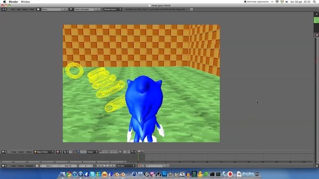 Blender Sonic Game engine (Sonic ReMake) - 3° video смотреть онлайн