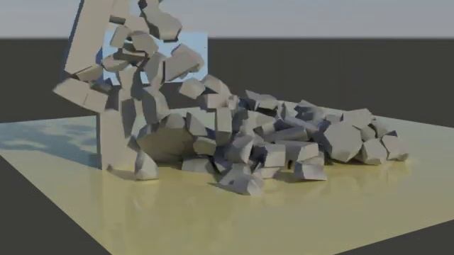 3DS MAX Rayfire Demolition effect at DiSHA смотреть онлайн