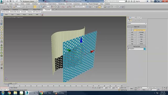 How to create a curved brick wall in 3DsMax смотреть онлайн