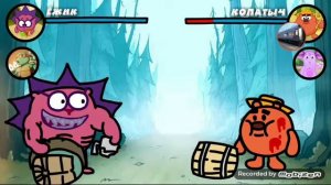 Микеланджело и ёжик против копатыча и лунтика