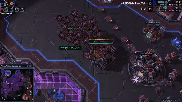 Fish (T) v PengWin (Z) on Neon Violet Square - StarCraft 2 - LOTV 2018 смотреть онлайн