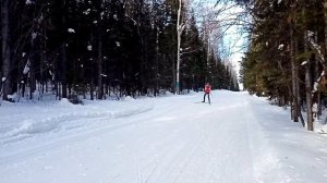 Коньковый ход без отталкивания руками