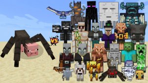 СВИНОПАУК ПРОТИВ МОБОВ МАЙНКРАФТ