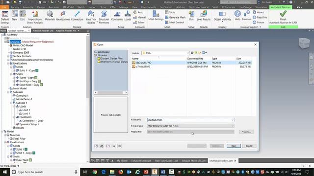 Nastran In-CAD Muffler Vibrations смотреть онлайн