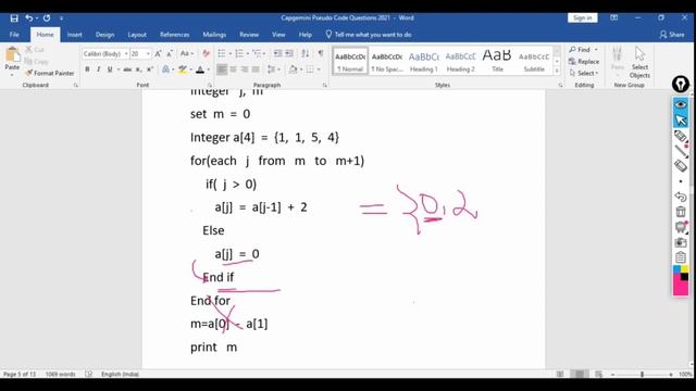 Solved Recent CAPGEMINI Pseudo Code MCQ 2021| Asked On APRIL 2021 | Must Watch To Crack смотреть онлайн