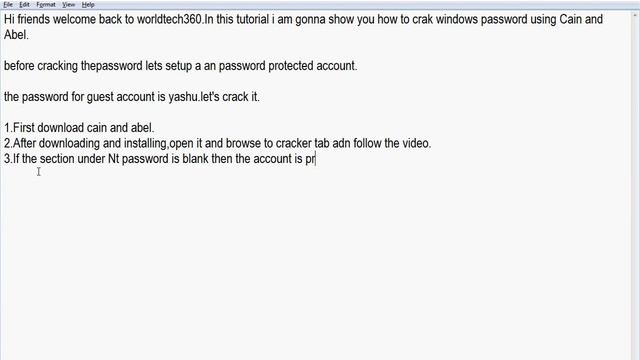 How to crack windows password using Cain and Abel смотреть онлайн