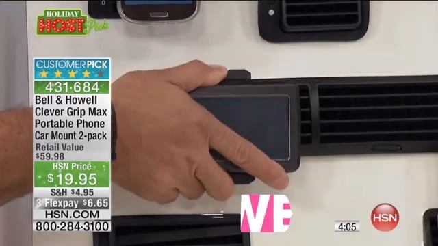 Bell Howell Clever Grip Max Portable Phone Car Mount 2... смотреть онлайн