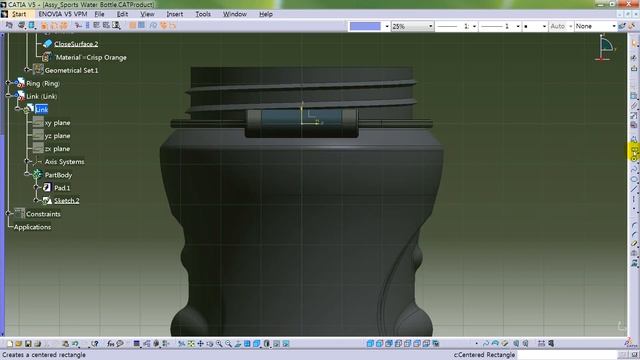 Sports Water Bottle 2 | CATIA Assembly смотреть онлайн