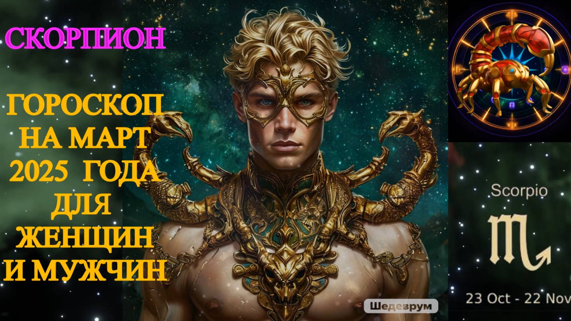 Скорпион. Гороскоп на март 2025 года для женщин и мужчин. смотреть онлайн