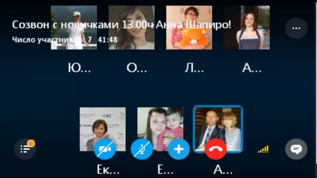 Анна Шапиро скайп-созвон с новичками