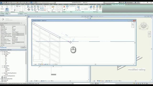 Revit - Handrail modified смотреть онлайн