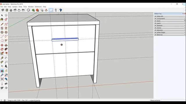 How to make bedside table in SketchUp смотреть онлайн