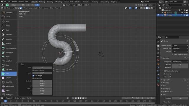 Blender beginner series No. 61 - Spin tool or curve point смотреть онлайн