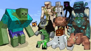 БОСС ЗОМБИ ПРОТИВ БОССОВ МАЙНКРАФТ