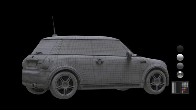 3D Mini Cooper Car Model - TurnAround Render смотреть онлайн