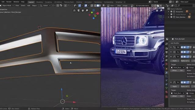 Blender 2.8 Car Modeling Tutorial - Part 37 (Front Bumper - Part B) смотреть онлайн