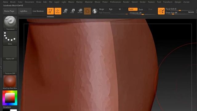 15. Crease y Noise de falda y camiseta en Zbrush 2018 parte02 смотреть онлайн