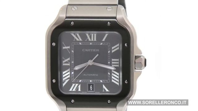 Cartier Santos Big Size 40mm Steel Bracelet + Second Rubber Strap WSSA0037