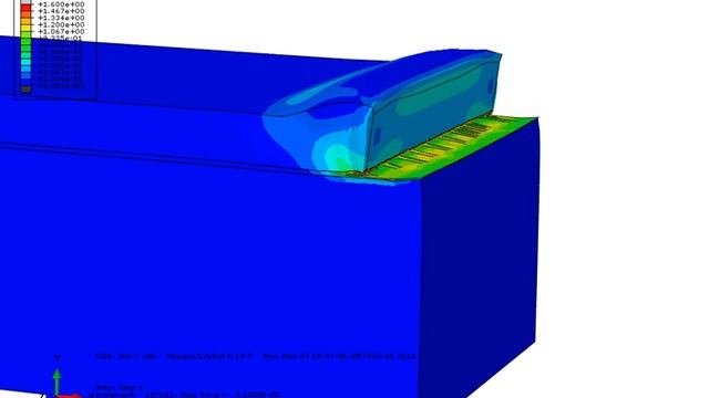 Abaqus explicit CAE 3D cutting of steel with sacrifice layer PE смотреть онлайн