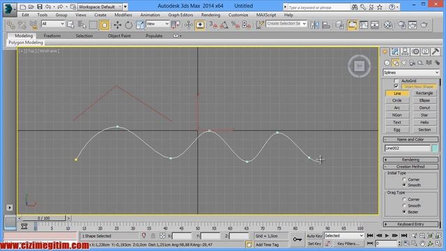 3ds MAX line ile çizim yapma-8.bölüm 1. ders смотреть онлайн