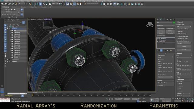 3ds Max Parametric AdvArray Modifier