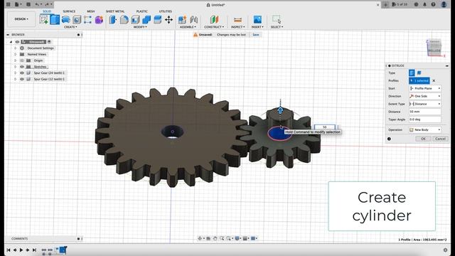 Fusion 360 Gears and Motion Link смотреть онлайн