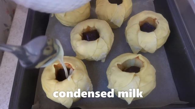 Apple Choco Lava ! Baked Apple Puff Recipe ! Easyvideo