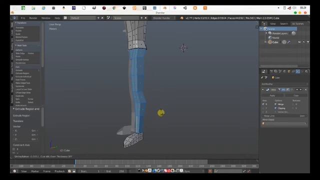 How to model a low poly man in blender(Time lapse) смотреть онлайн