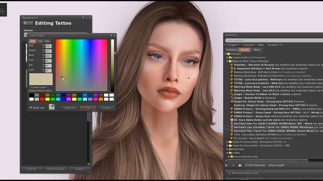 Tutorial - Bakes On Mesh (BoM) Genus Head / Maitreya Body / Catwa Head