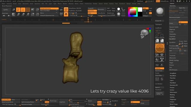 ZBrush Tip: Dynamesh with correct scale смотреть онлайн