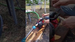 Первый запуск насоса на абиссинской скважине.