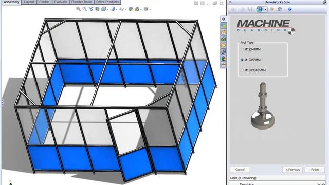 DriveWorks Solo - Sample Machine Guard Project смотреть онлайн