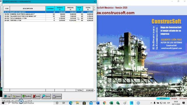 ✅PRESUPUESTO SIN ANÁLISIS DE PRECIOS UNITARIOS con ConstrucSoft Mecánico смотреть онлайн