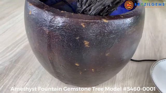 Amethyst Fountain Gemstone Tree ~24