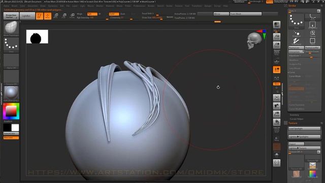 25 Stylized Hair IMM Curve Brushes V04 смотреть онлайн
