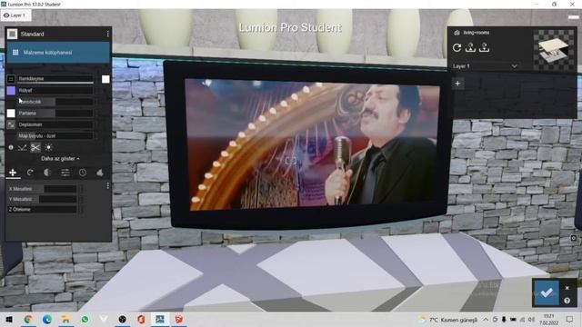lumion 12 TV video ekleme RENDER ÇIKTISI (sketchup modeli) смотреть онлайн