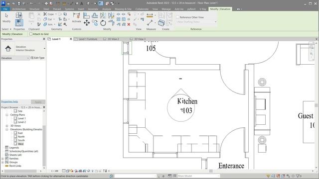 Revit tutorials Part 3 (Guest room, Kitchen, Furniture, Interior elevation, & Cameras) смотреть онлайн
