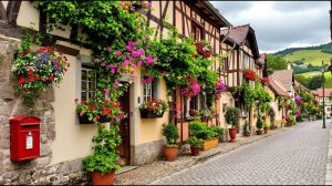 Рибовилле, Франция. Пешеходная экскурсия 4K - самый красивый французский город , сказочный город