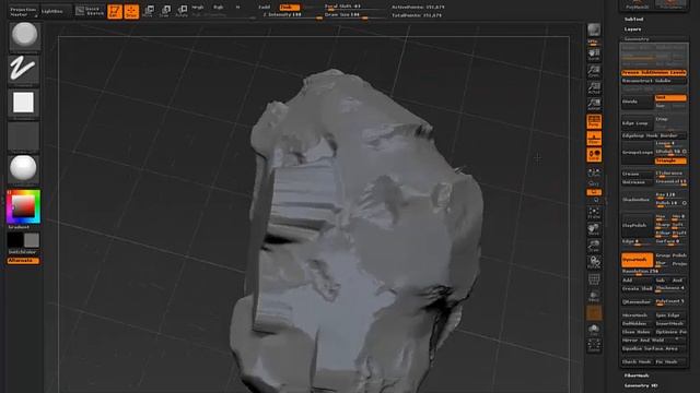 Rough Rock tutorial - ZBrush смотреть онлайн