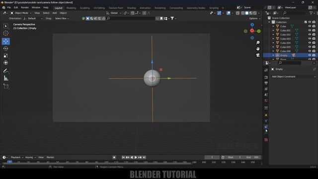 Camera follow objects | Blender 3.6 tutorial смотреть онлайн