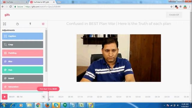 How To Convert YouTube Video To Gif Image[Hindi] смотреть онлайн