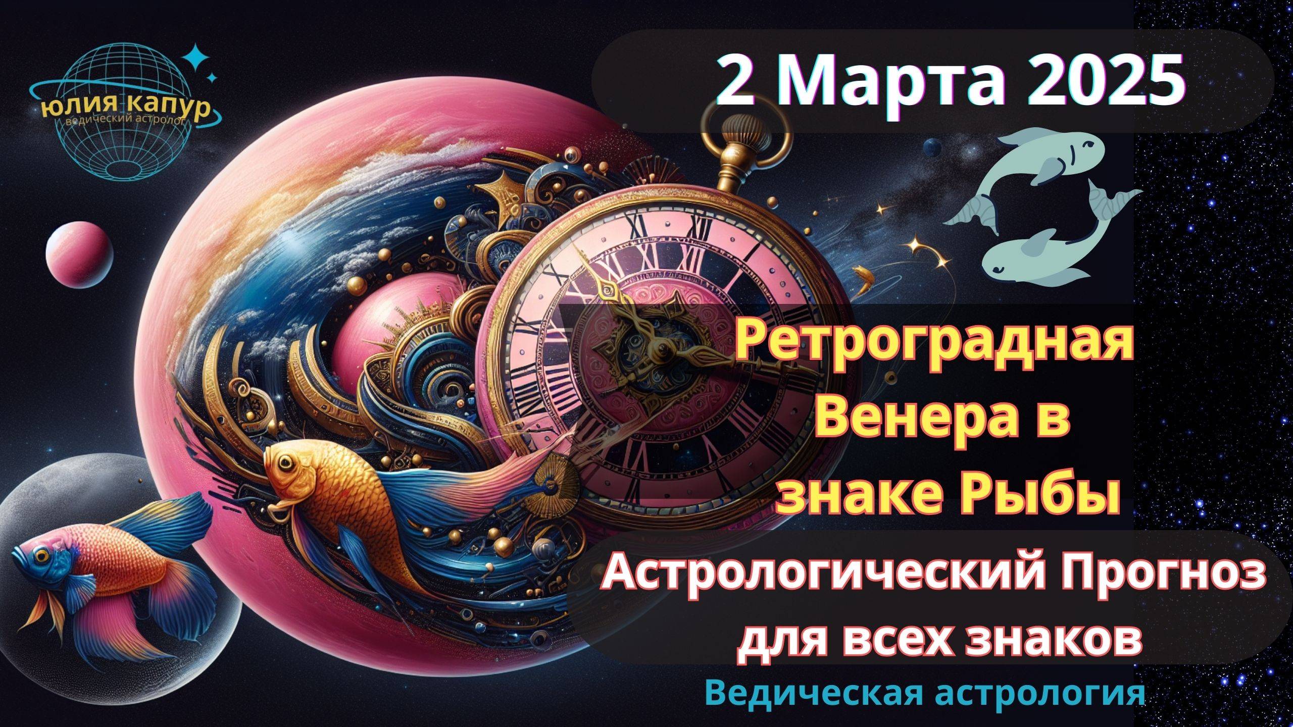 2 Марта 2025 ♓ Венера Ретрогадная в знаке Рыбы! Астрологический прогноз для всех! От Юлии Капур смотреть онлайн